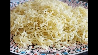 cuisine algérienne rechta fait maison طريقة تحضيرعجين الرشتة بالمنزل [upl. by Kilby11]