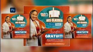 Comment réaliser une affiche publicitaire étape par étape sur photoshop Tuto Photoshop [upl. by Cypro821]