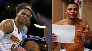 Russell Westbrook gets softest tech ever for staring then gets 200th triple double [upl. by Irina534]