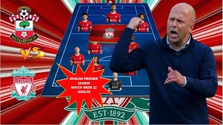 TOP ALTERNATIVE POTENTIAL STARTING XI LIVERPOOL EPL WEEK 12 202425  SOUTHAMPTON VS LIVERPOOL [upl. by Arjun]