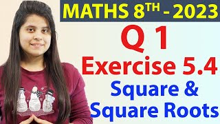 Q 1  Ex 54  Square and Square Roots  NCERT Maths Class 8th  Chapter 5 New Syllabus CBSE 2023 [upl. by Auhel]