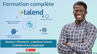 Description interface Talend Data Integration  Création dun job 3 [upl. by Kristel]