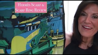 Hermès Scarf  Scarf Ring Review Minuit au Faubourg 70CM [upl. by Zuleika]