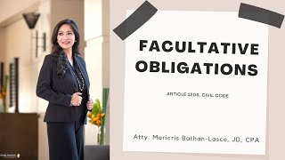 Facultative obligations Article 1206 Civil Code [upl. by Vinn]