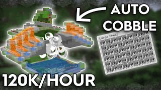 Minecraft Fully Automatic Cobblestone Farm  120 [upl. by Marquet136]