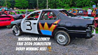 Washington county fair demolition derby ride along 3 2024 [upl. by Stephannie]