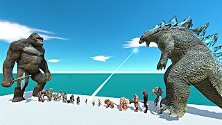 King Kong  Mutant Piramates vs Godzilla 2014  Infernals  Animal Revolt Battle Simulator [upl. by Stoffel]