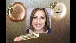 Too Faced Peach Bronzer amp Highlighter Peach Kiss Lipstick [upl. by Ayekat]