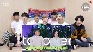 BTS  reaction  Blackpink  in tokopedia game guess the picture kpop [upl. by Ulphiah994]