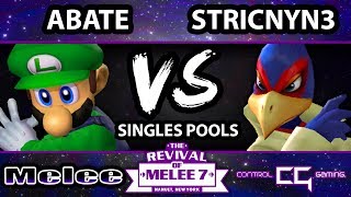 RoM 7  Abate Luigi Vs StricNYN3 Falco SSBM Singles Pools  Smash Melee [upl. by Riada]