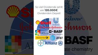 Wie viel DIVIDENDE zahlt ein 120000€ Depot shorts Dividenden Aktien [upl. by Aihsenyt307]