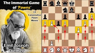 The Immortal Game of Pawns  Diemer vs Heiling 1984 [upl. by Nnazil]