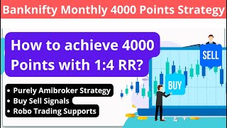 8 Banknifty Monthly 4000 Points Strategy Part1  Banknifty Amibroker AFL Buy Sell Strategy by TBC [upl. by Einama]