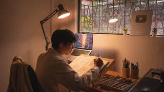 Whats on my Desk As a Traditional Artist Studio tour [upl. by Chipman]