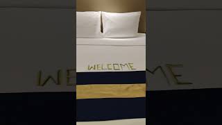 Welcome shirt leaf towel art hotel flowers cuteshortsviralvideo [upl. by Lindbom]