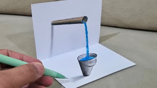 3d drawing on paper for beginner [upl. by Melak]