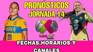 JORNADA 14 LIGA MX FEMENIL CLAUSURA 2024 FECHAS HORARIOS Y CANALES [upl. by Ruamaj]