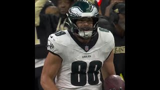 Dallas Goedert with a spectacular catch for a 61yard Gain vs New Orleans Saints [upl. by Eugor]