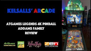 Addams Family AtGames Legends 4k Pinball Unboxing and Review [upl. by Eerahs296]