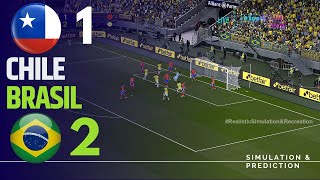 CHILE 12 BRASIL  Resumen • Eliminatorias Sudamericanas 2024 SimulaciónRecreación [upl. by Vitek]