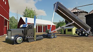 Kenworth Outlaw Truck  Grain Hauler  MAC Dump Trailer  W900  Farming Simulator 19  FS19 4K [upl. by Divadleahcim]