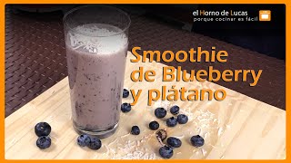 Smoothie de blueberry y platano 🍌🥛  receta sencilla y rápida llénate de energia 🏃‍♂️ en 10 min [upl. by Xirdnek]