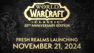 BLIZZARD ANNOUNCED FRESH VANILLA AND THE BURNING CRUSADE [upl. by Aiksas]