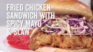 Fried Chicken Sandwich with Spicy Slaw and Mayo [upl. by Elleb]