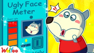 Lets Play The Ugly Face Meter by Wolfoo  Funny Stories with Toys for Kids 🤩 Wolfoo Kids Cartoon [upl. by Solrak323]