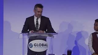 Colin Farrell Speech Receives GLOBALs Highest Honor the Quincy Jones Exceptional Advocacy Award [upl. by Nallac]