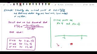 Monotone Functions and the First Derivative Test Example 1 using first derivative test [upl. by Anuahc708]