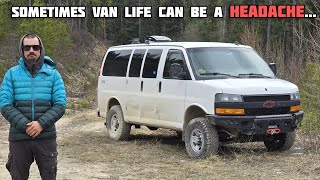 2wd Vans Will Never Have This Problem Van Life Headaches [upl. by Acirem960]