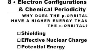 AP Ch 8  Orbitals amp Effective Nuclear Charge [upl. by Ayardna]