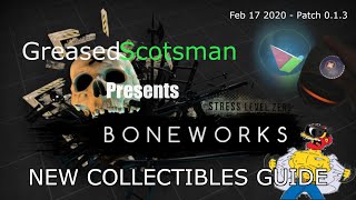 Boneworks  NEW COLLECTIBLE UNLOCKS All Obtainable Weapons Gadgets Misc Items in Patch 13 [upl. by Aihsekan]