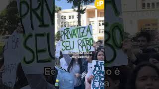 Estudantes do CEP protestam contra privatização da educação de Ratinho Junior [upl. by Rehpotsrhc648]