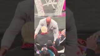 The Rock greeting Rikishi and other family members wwe wwehalloffame wwefan wrestlemania [upl. by Ulrikaumeko]