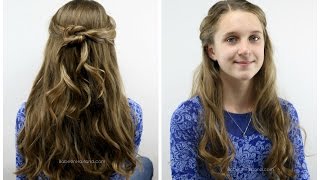 Pretzel Knot Pullback amp Curls  BabesInHairlandcom [upl. by Ahsakat]