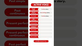 Active Voice in English Grammar ielts shorts [upl. by Atenahs]