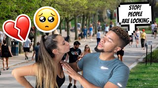 Acting Embarrassed To Kiss My Girlfriend PRANK SHE LEAVES [upl. by Margaux]