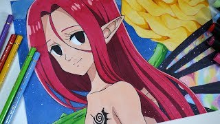 Drawing Gloxinia From The Seven Deadly Sins [upl. by Adnarym]