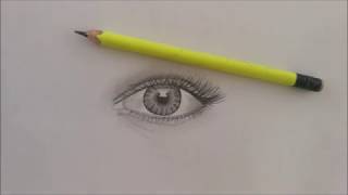 Kako lako nacrtati oko uz pomoc samo jedne olovke ceo proces  za pocetnike  How to draw an eye [upl. by Retepnhoj]