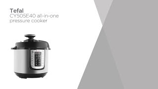 Tefal CY505E40 AllinOne Pressure Cooker  Steel amp Black  Product Overview  Currys PC World [upl. by Arykat249]