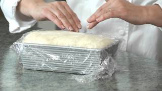 BREAD 101  basic white bread shaping and baking the loaf [upl. by Bonita4]