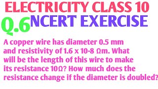 A copper wire has diameter 05 mm and resistivity of 16 x 108 Ωm What will be the length [upl. by Rheinlander]