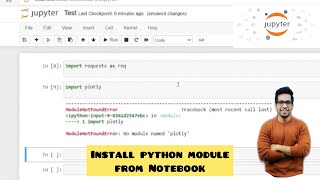 ModuleNotFoundError  No module named pandas  How to install python modules from Jupyter Notebook [upl. by Adieren263]