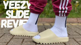 YEEZY SLIDE REVIEW amp ON FOOTFOAM RUNNER COMPARISON [upl. by Omura]