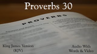 Proverbs 30  Holy Bible  King James Version KJV Audio Bible With Video [upl. by Veradis]