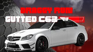 TeamShashu’s 100200 Draggy Run Test Of GUTTED C63  Race Preparation’s [upl. by Eugirne500]