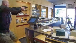 Shop Owner Fights Back Attempted Robbery with 9mm OC Watch Company [upl. by Nevada124]