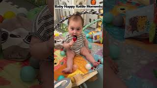 Baby Leonardo Shakes His Wooden Rattle with Delight 🥰 babymilestones cutebaby shorts [upl. by Nelac]